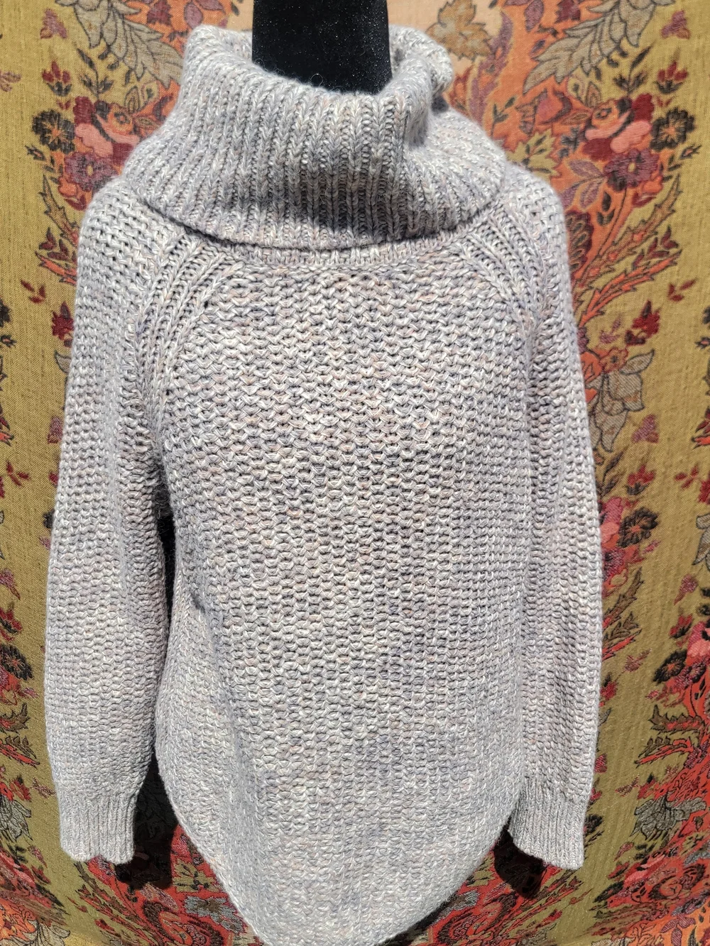 Prana Chunky Knit Turtleneck Sweater | Neutral Cozy Textured Pullover - Picture 3 of 7
